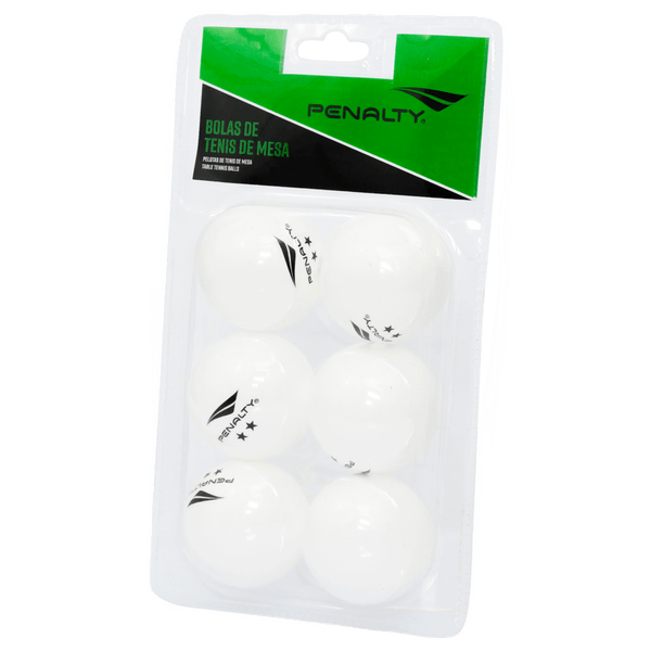 Kit 6 Bolas De Tenis De Mesa Penalty (Ping Pong) - Branco U6